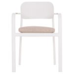 ΠΟΛΥΘΡΟΝΑ ΤΡΑΠΕΖΑΡΙΑΣ ELARA HM6414.02 ΛΕΥΚΟ ΑΛΟΥΜΙΝΙΟ-ΜΠΕΖ OLEFIN--TEAK 56x62x78Υεκ - Image 3