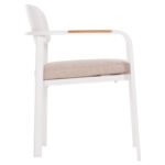 ΠΟΛΥΘΡΟΝΑ ΤΡΑΠΕΖΑΡΙΑΣ ELARA HM6414.02 ΛΕΥΚΟ ΑΛΟΥΜΙΝΙΟ-ΜΠΕΖ OLEFIN--TEAK 56x62x78Υεκ - Image 4