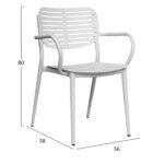 ΠΟΛΥΘΡΟΝΑ ΤΡΑΠΕΖΑΡΙΑΣ HILLIARD HM6644.02 ΑΛΟΥΜΙΝΙΟ ΣΕ ΛΕΥΚΟ 56x58x80Υεκ - Image 2