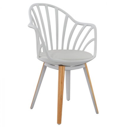 Αγόρασε ΠΟΛΥΘΡΟΝΑ ΤΡΑΠΕΖΑΡΙΑΣ HM8049.01 ANAIS ΛΕΥΚΗ ΜΕ ΞΥΛΙΝΑ ΠΟΔΙΑ 60x61x85