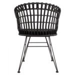 ΠΟΛΥΘΡΟΝΑ ΤΥΠΟΥ ΦΩΛΙΑ ΜΕΤΑΛΛΙΚΗ ALLEGRA HM5456.02 ΜΕ WICKER ΜΑΥΡΟ 59Χ56,5Χ83Υ εκ. - Image 6