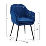 ΠΟΛΥΘΡΟΝΑΚΙ SAWYER ΒΕΛΟΥΔΟ ΜΠΛΕ ΜΕ ΜΑΥΡΑ ΠΟΔΙΑ HM8523.18 53Χ60Χ76Υ εκ. - Image 2