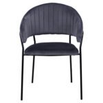 ΠΟΛΥΘΡΟΝΑΚΙ THEODORE HM8520.01 ΑΠΟ ΒΕΛΟΥΔΟ ΓΚΡΙ ΜΕ ΜΕΤΑΛΛΙΚΟ ΣΚΕΛΕΤΟ 55x50x82Υ εκ. - Image 3