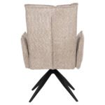 ΠΟΛΥΘΡΟΝΑ ΤΡΑΠΕΖΑΡΙΑΣ ZORIN HM9846.07 ΣΚΟΥΡΟ ΜΠΕΖ ΥΦΑΣΜΑ-ΜΑΥΡΑ ΜΕΤΑΛΛΙΚΑ ΠΟΔΙΑ 64x66x94,5Υεκ. - Image 6