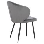 ΠΟΛΥΘΡΟΝΑΚΙ JIYA ΜΕ ΓΚΡΙ ΒΕΛΟΥΔΟ & ΜΑΥΡΟ ΜΕΤΑΛΛΙΚΟ ΣΚΕΛΕΤΟ HM8728.01 60x60x85 εκ. - Image 5