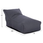 ΠΟΥΦ BLOOM ΑΔΙΑΒΡΟΧΟ HM5111.20 ΓΚΡΙ 106x70x61Υ εκ. - Image 2