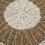 ΠΟΥΦ ΣΚΑΜΠΟ SARONI HM7851.01 SEAGRASS ΣΕ ΦΥΣΙΚΟ-ΛΕΥΚΟ ΧΡΩΜΑ Φ60x35Yεκ. - Image 4