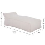ΠΟΥΦ ΞΑΠΛΩΣΤΡΑ WADELIN HM5774.11 ΜΕ TEXTILENE ΛΕΥΚΟ 190x80x40-60Υ εκ. - Image 2