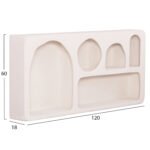 ΡΑΦΙ ΤΟΙΧΟΥ ΣΕΙΡΑ SANTORINI HM18063.01 MDF ΣΕ ΥΠΟΛΕΥΚΟ 120x18x60Υεκ. - Image 2