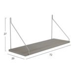 ΡΑΦΙ ΤΟΙΧΟΥ AGILAN ΜΕΛΑΜΙΝΗΣ HM9183.14 SONΟMA-ΛΕΥΚΟ 72x20x27Yεκ. - Image 2