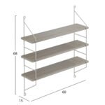 ΡΑΦΙΕΡΑ ΤΟΙΧΟΥ ACHALA ΜΕΛΑΜΙΝΗΣ HM9185.14 SONOMA 60x15x68Y εκ. - Image 2