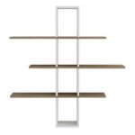 ΡΑΦΙΕΡΑ ΤΟΙΧΟΥ DOMINIC HM8976.11 ΜΕΛΑΜΙΝΗ ΣΕ ΦΥΣΙΚΟ-ΛΕΥΚΟ 96x19,5x101Υεκ. - Image 3