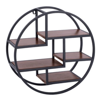 Αγόρασε ΡΑΦΙΕΡΑ ΤΟΙΧΟΥ QUINN ΜΕ ΒΑΣΕΙΣ ΜΕΛΑΜΙΝΗΣ ΚΑΙ ΜΕΤΑΛΛΙΚΟ ΣΚΕΛΕΤΟ HM8612 Φ60x24 εκ. σε μοναδική τιμή στο clickforshop.gr