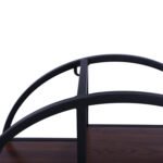 ΡΑΦΙΕΡΑ ΤΟΙΧΟΥ QUINN ΜΕ ΒΑΣΕΙΣ ΜΕΛΑΜΙΝΗΣ ΚΑΙ ΜΕΤΑΛΛΙΚΟ ΣΚΕΛΕΤΟ HM8612 Φ60x24 εκ. - Image 6