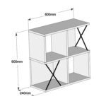 ΡΑΦΙΕΡΑ ΤΟΙΧΟΥ ΜΕΛΑΜΙΝΗΣ HM9520.03 ΣΕ ΛΕΥΚΟ ΧΡΩΜΑ 60x24x60Y εκ. - Image 2