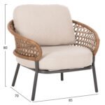 ΣΑΛΟΝΙ ΕΞ.ΧΩΡΟΥ 5ΤΜΧ BREY HM6079 ΑΝΘΡΑΚΙ ΑΛΟΥΜΙΝΙΟ-ΧΑΚΙ ΣΥΝΘ.RATTAN-ΜΠΕΖ ΜΑΞΙΛΑΡΙΑ - Image 2