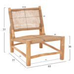 ΣΑΛΟΝΙ ΕΞΩΤ. ΧΩΡΟΥ 4ΤΜΧ LONDER HM11957 ΜΑΣΙΦ TEAK-ΣΥΝΘ.RATTAN-ΦΥΣΙΚΟ - Image 2