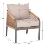 ΣΑΛΟΝΙ ΕΞΩΤ.ΧΩΡΟΥ 4ΤΜΧ MAERLY HM6056.04 ΑΛΟΥΜΙΝΙΟ ΣΑΜΠΑΝΙ-ΣΥΝΘ.ΣΧΟΙΝΙ-ΜΠΕΖ ΜΑΞΙΛΑΡΙΑ - Image 2