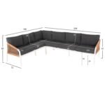 ΣΑΛΟΝΙ ΓΩΝΙΑ ΕΞ.ΧΩΡΟΥ MAERLY HM6140.01 ΑΛΟΥΜΙΝΙΟ ΛΕΥΚΟ-ΜΑΞΙΛΑΡΙΑ ΑΝΘΡΑΚΙ-ΣΥΝΘ.ΣΧΟΙΝΙ - Image 2