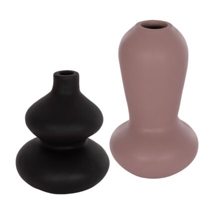 Αγόρασε ΣΕΤ 2 ΕΠΙΤΡΑΠΕΖΙΑ ΔΙΑΚΟΣΜΗΤΙΚΑ ΒΑΖΑ CHELIN ΗΜ21144 ΤΕΡΑΚΟΤΑ ΣΕ ΜΑΥΡΟ & ΜΩΒ σε μοναδική τιμή στο clickforshop.gr