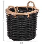 ΣΕΤ 2 ΚΑΛΑΘΙΑ POTTS HM4379 ΜΑΥΡO&ΦΥΣΙΚΟ ΧΡΩΜΑ- CL RATTAN Φ61+Φ45εκ. - Image 2