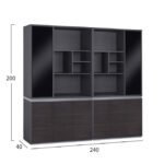 ΣΕΤ 2 ΤΜΧ ΒΙΒΛΙΟΘΗΚΗ ΓΡΑΦΕΙΟΥ ΕΠΑΓΓΕΛΜΑΤΙΚΗ ROSEWOOD HM11199 - Image 2