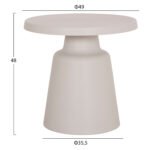 ΣΕΤ 2 ΤΡΑΠΕΖΙΑ ΣΑΛΟΝΙΟΥ RINKON2 HM18304.01 ΜΕΤΑΛΛΟ ΣΕ ΛΕΥΚΟ Φ49εκ & Φ69εκ - Image 3