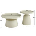 ΣΕΤ 2 ΤΡΑΠΕΖΙΑ ΣΑΛΟΝΙΟΥ RINKON2 HM18304.04 ΜΕΤΑΛΛΟ ΣΕ ΣΑΜΠΑΝΙ Φ50εκ & Φ70εκ - Image 2