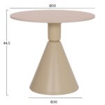 ΣΕΤ 2 ΤΡΑΠΕΖΙΑ ΣΑΛΟΝΙΟΥ JEN HM18305.04 ΜΕΤΑΛΛΟ ΣΑΜΠΑΝΙ-ΚΕΡΑΜΙΚΟ ΣΕ TRAVERTINE Φ50εκ & Φ70εκ - Image 3