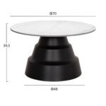 ΣΕΤ 2 ΤΡΑΠΕΖΙΑ ΣΑΛΟΝΙΟΥ LIDOX HM18306.02 SINTERED STONE TOP- SNOW WHITE ΧΡΩΜΑ Φ50 & Φ70 - Image 2