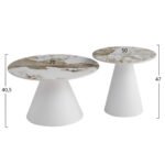 ΣΕΤ 2 ΤΡΑΠΕΖΙΑ ΣΑΛΟΝΙΟΥ RIDGE(X) HM18307.01 SINTERED STONE TOPS--ΒΑΣΕΙΣ ΛΕΥΚΕΣ Φ50 & Φ70 - Image 2