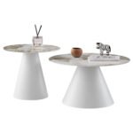 Αγόρασε ΣΕΤ 2 ΤΡΑΠΕΖΙΑ ΣΑΛΟΝΙΟΥ RIDGE(X) HM18307.01 SINTERED STONE TOPS--ΒΑΣΕΙΣ ΛΕΥΚΕΣ Φ50 & Φ70 σε μοναδική τιμή στο clickforshop.gr