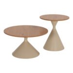 Αγόρασε ΣΕΤ 2 ΤΡΑΠΕΖΙΑ ΣΑΛΟΝΙΟΥ JENNEL(X) HM18308.04 ΜΕΤΑΛΛΟ ΣΑΜΠΑΝΙ--MDF ΣΕ ΦΥΣΙΚΟ Φ50εκ & Φ70εκ σε μοναδική τιμή στο clickforshop.gr