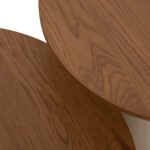 ΣΕΤ 2 ΤΡΑΠΕΖΙΑ ΣΑΛΟΝΙΟΥ JENNEL(X) HM18308.04 ΜΕΤΑΛΛΟ ΣΑΜΠΑΝΙ--MDF ΣΕ ΦΥΣΙΚΟ Φ50εκ & Φ70εκ - Image 6