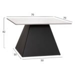 ΣΕΤ 2 ΤΡΑΠΕΖΙΑ ΣΑΛΟΝΙΟΥ QUBER(X) HM18311.02 SINTERED STONE ΤΕΤΡΑΓΩΝΟ--ΒΑΣΕΙΣ ΜΑΥΡΕΣ - Image 2