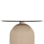 ΣΕΤ 2 ΤΡΑΠΕΖΙΑ ΣΑΛΟΝΙΟΥ BELLINS HM18313.04 ΜΠΕΖ ΜΕΤΑΛ.ΒΑΣΕΙΣ--ΓΥΑΛΙ Φ50εκ & Φ80εκ - Image 6