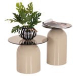 Αγόρασε ΣΕΤ 2 ΤΡΑΠΕΖΙΑ ΣΑΛΟΝΙΟΥ BELLINS HM18314.04 ΜΠΕΖ ΜΕΤΑΛ.ΒΑΣΕΙΣ--ΓΥΑΛΙ Φ50εκ & Φ40εκ σε μοναδική τιμή στο clickforshop.gr