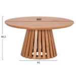 ΣΕΤ 2ΤΜΧ ΤΡΑΠΕΖΙΑ ΣΑΛΟΝΙΟΥ TALBERT HM21083 MDF ΦΥΣΙΚΟ ΞΥΛΟΥ Φ80εκ & Φ45εκ - Image 2