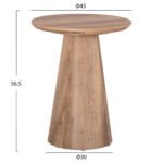 ΣΕΤ 2ΤΜΧ ΤΡΑΠΕΖΙΑ ΣΑΛΟΝΙΟΥ KARAN HM21085 MDF ΦΥΣΙΚΟ ΞΥΛΟΥ Φ80εκ & Φ45εκ - Image 3