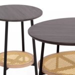 ΣΕΤ 2ΤΜΧ ΤΡΑΠΕΖΙΑ ΣΑΛΟΝΙΟΥ SEWELL HM21087 MDF-ΜΕΤΑΛΛΟ-ΣΥΝΘΕΤΙΚΟ RATTAN Φ80εκ & Φ45εκ - Image 4