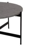 ΣΕΤ 2ΤΜΧ ΤΡΑΠΕΖΙΑ ΣΑΛΟΝΙΟΥ RONDA HM21089.01 MDF ΓΚΡΙ ΜΑΡΜΑΡΟ Φ80εκ & Φ50εκ - Image 4