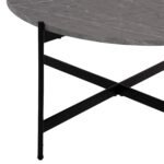 ΣΕΤ 2ΤΜΧ ΤΡΑΠΕΖΙΑ ΣΑΛΟΝΙΟΥ RONDA HM21089.01 MDF ΓΚΡΙ ΜΑΡΜΑΡΟ Φ80εκ & Φ50εκ - Image 6