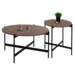 Αγόρασε ΣΕΤ 2ΤΜΧ ΤΡΑΠΕΖΙΑ ΣΑΛΟΝΙΟΥ RONDA HM21089.03 MDF ΣΕ ΚΑΡΥΔΙ ΧΡΩΜΑ Φ80εκ & Φ50εκ σε μοναδική τιμή στο clickforshop.gr