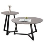 Αγόρασε ΣΕΤ 2ΤΜΧ ΤΡΑΠΕΖΙΑ ΣΑΛΟΝΙΟΥ ROCKET HM21090.01 MDF ΓΚΡΙ ΜΑΡΜΑΡΟ Φ80εκ & Φ45εκ σε μοναδική τιμή στο clickforshop.gr