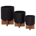 Αγόρασε ΣΕΤ 3 ΓΛΑΣΤΡΕΣ ΜΕ TEAK ΒΑΣΕΙΣ TANTI HM4685.01 FIBER CEMENT ΣΕ ΜΑΥΡΟ ΧΡΩΜΑ σε μοναδική τιμή στο clickforshop.gr