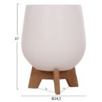 ΣΕΤ 3 ΓΛΑΣΤΡΕΣ ΜΕ TEAK ΒΑΣΕΙΣ TRYLL HM4681.02 FIBER CEMENT ΛΕΥΚΟ - Image 4