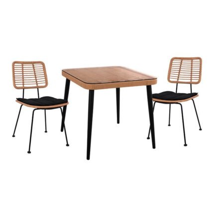 Αγόρασε ΣΕΤ 3ΤΜΧ ALLEGRA WICKER ΜΕ ΤΡΑΠΕΖΙ 80X80Χ78Υ ΜΠΕΖ & ΜΑΥΡΟ ΧΡΩΜΑ HM10485 σε μοναδική τιμή στο clickforshop.gr