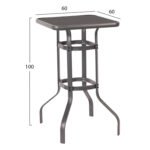 ΣΕΤ 3ΤΜΧ ΕΞΩΤΕΡΙΚΟΥ ΧΩΡΟΥ LAURA HM21054.01 ΓΚΡΙ ΜΕΤΑΛΛΟ & ΑΛΟΥΜΙΝΙΟ - Image 2