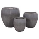 ΣΕΤ 3ΤΜΧ ΓΛΑΣΤΡΕΣ ΣΕΙΡΑ GARDENER HM4725 FIBERCLAY-ΣΕ ΣΚΟΥΡΟ CEMENT ΧΡΩΜΑ Φ55x54Υεκ - Image 2