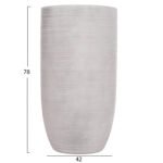 ΣΕΤ 3ΤΜΧ ΓΛΑΣΤΡΕΣ ΚΥΛΙΝΔΡΟΙ ΣΕΙΡΑ GARDENER HM4721 FIBERCLAY-ΧΡΩΜΑ CEMENT Φ42x78Υεκ - Image 3
